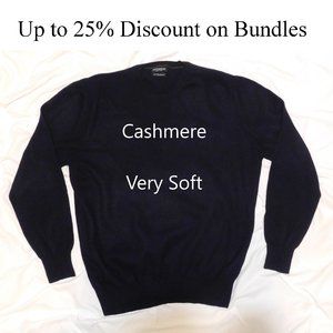 Men's Cashmere Sweater, XL, Navy (Excellent Condition!)